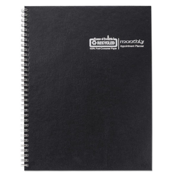 Monthly Hard Cover Planner, 11 x 8.5, Black Cover, 14-Month: Dec 2024 to Jan 2026