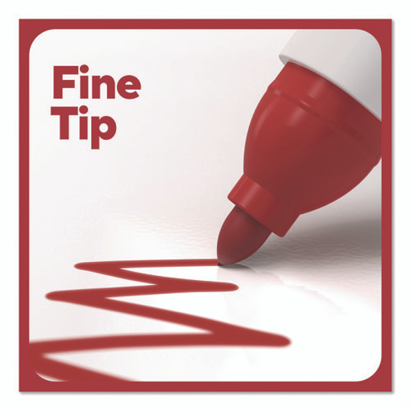 Pen Dry Erase Markers, Bullet Fine Tip, Assorted Colors, 12/Pack