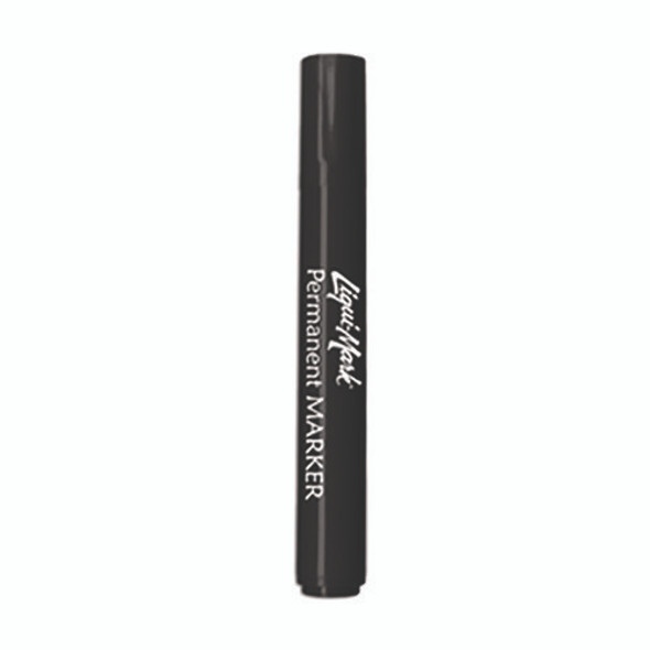 Permanent Marker, Chisel Tip, Black, Dozen