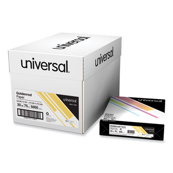 Deluxe Colored Paper, 20 lb Bond Weight, 8.5 x 11, Goldenrod, 500 Sheets/Ream, 10 Reams/Carton