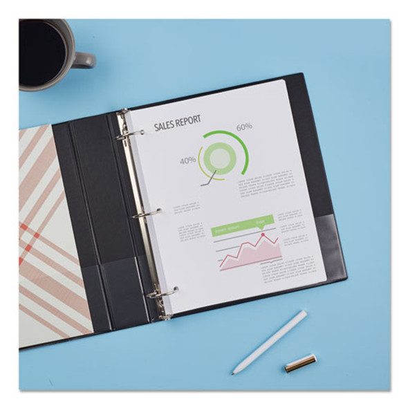 Economy Non-View Binder with Round Rings, 3 Rings, 1.5" Capacity, 11 x 8.5, Black, (3401)