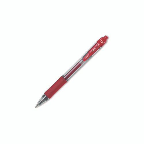 Sarasa Dry Gel X20 Gel Pen, Retractable, Bold 1 mm, Red Ink, Clear/Red Barrel, Dozen
