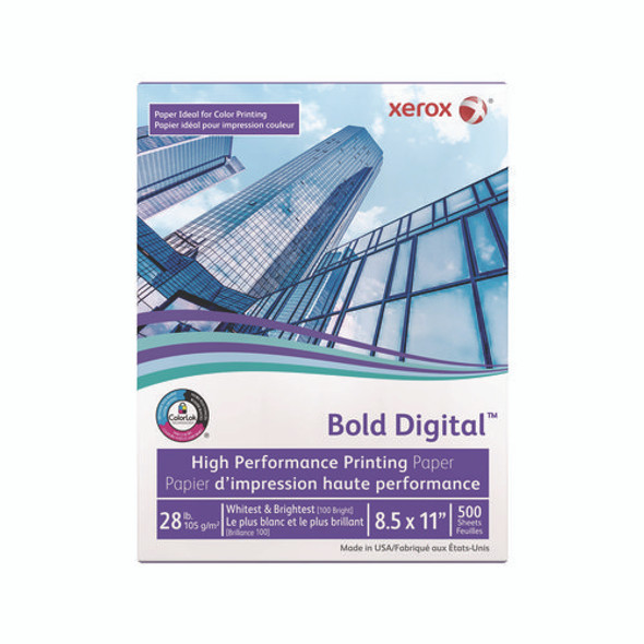 Bold Digital Printing Paper, 100 Bright, 28 lb Bond Weight, 8.5 x 11, White, 500/Ream Bold Digital Printing Paper, 100 Bright, 28 lb Bond Weight, 8.5 x 11, White, 500/Ream