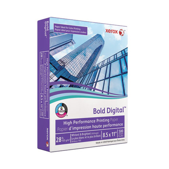 Bold Digital Printing Paper, 100 Bright, 28 lb Bond Weight, 8.5 x 11, White, 500/Ream Bold Digital Printing Paper, 100 Bright, 28 lb Bond Weight, 8.5 x 11, White, 500/Ream