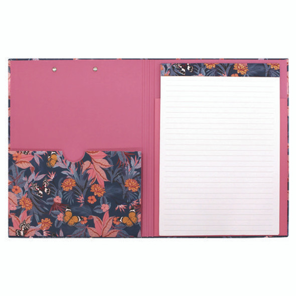 A4 Padfolio, 8.3 x 11.7 Pad, 9.5 x 12.6, Blue/Pink/Yellow