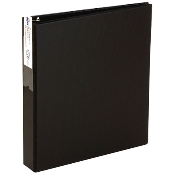 Economy Non-View Binder with Round Rings, 3 Rings, 3" Capacity, 11 x 8.5, Black, (4601)
