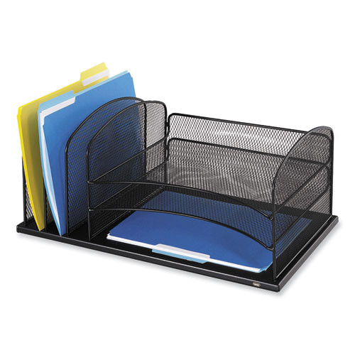 Powered Onyx Three Horizontal and Three Upright Sections, Letter Size Files, 19.5 x 11.5 x 8.25