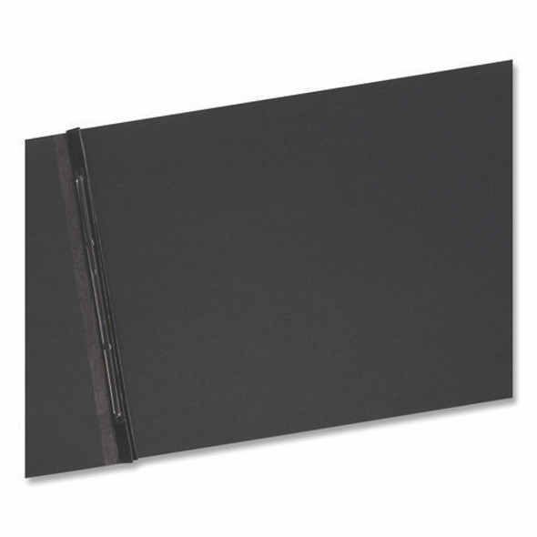Prong Fastener Premium Pressboard Report Cover, Two-Piece Prong Fastener, 3" Capacity, 11 x 17, Black/Black