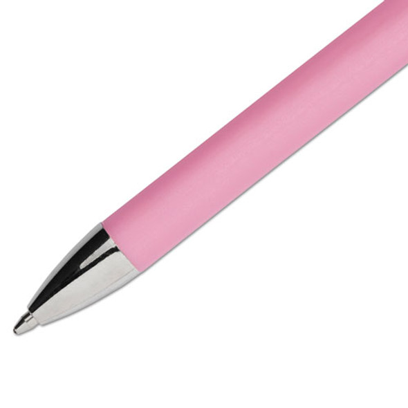 FlexGrip Elite "Write for Hope" Edition Ballpoint Pen, Retractable, Medium 1 mm, Black Ink, Pink Barrel, Dozen FlexGrip Elite "Write for Hope" Edition Ballpoint Pen, Retractable, Medium 1 mm, Black Ink, Pink Barrel, Dozen