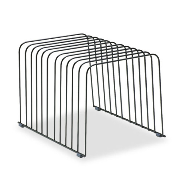 Wire Desktop Organizer, 11 Sections, Letter to Legal Size Files, 9" x 11.38" x 8", Black Wire Desktop Organizer, 11 Sections, Letter to Legal Size Files, 9" x 11.38" x 8", Black