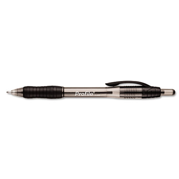 Profile Ballpoint Pen, Retractable, Bold 1.4 mm, Black Ink, Smoke Barrel, 4/Pack Profile Ballpoint Pen, Retractable, Bold 1.4 mm, Black Ink, Smoke Barrel, 4/Pack