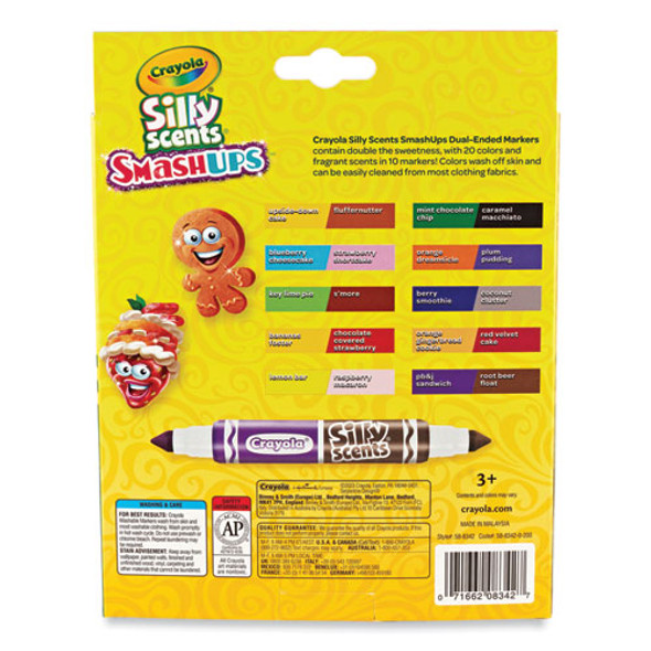 Silly Scents Smash Up Dual Ended Markers, Broad Tip, Assorted, 10/Pack Silly Scents Smash Up Dual Ended Markers, Broad Tip, Assorted, 10/Pack