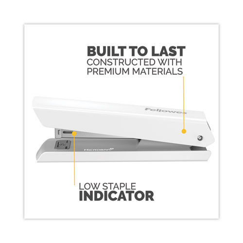 LX820 Classic Full Strip Stapler with Antimicrobial Protection, 20-Sheet Capacity, White