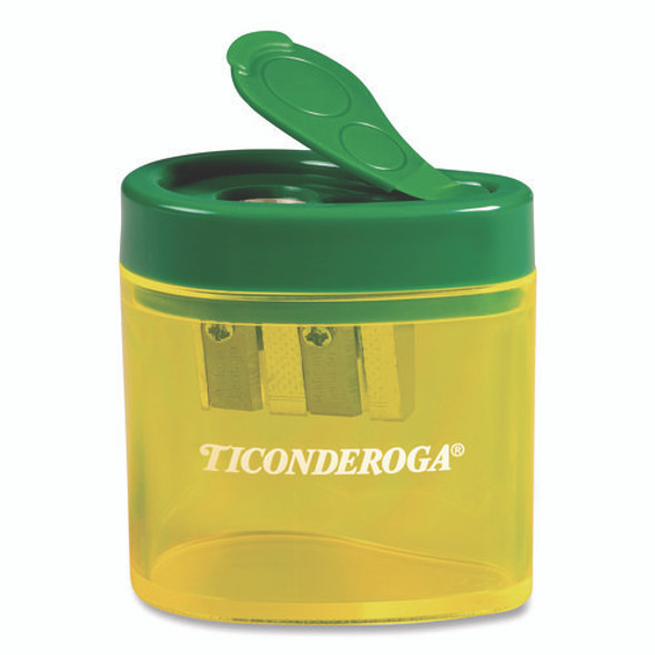 Two Hole Pencil Sharpener, 2 x 2 x 1.25, Green/Yellow Two Hole Pencil Sharpener, 2 x 2 x 1.25, Green/Yellow