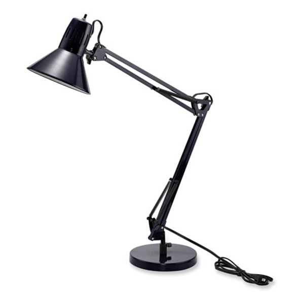 Swing Arm Desk Lamp, Multi-pivot Neck, 28.35" High, Black Base Swing Arm Desk Lamp, Multi-pivot Neck, 28.35" High, Black Base