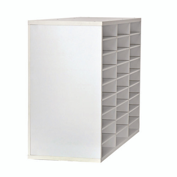 Wooden 27 Compartment Literature Organizer, 27 Sections, Letter Size, 31.49 x 11.81 x 21.65, White Wooden 27 Compartment Literature Organizer, 27 Sections, Letter Size, 31.49 x 11.81 x 21.65, White