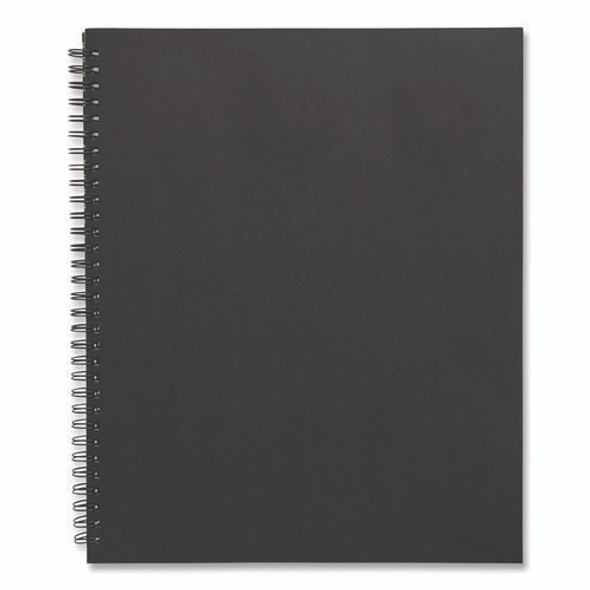 Wirebound Soft-Cover Notebook, 1-Subject, Narrow Rule, Black Cover, (80) 11 x 8.5 Sheets