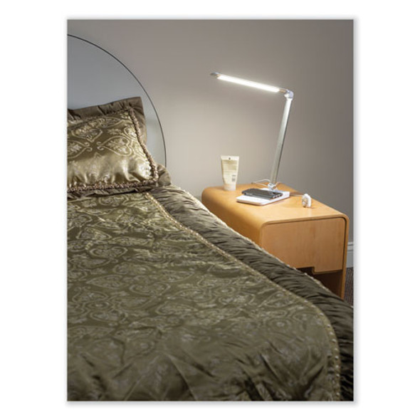 Vamp LED Wireless Charging Lamp, Multi-pivot Neck, 16.75" High, White