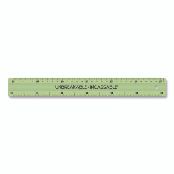 Unbreakable 12" Ruler, Standard/Metric, 12.72" Long, Randomly Assorted Color
