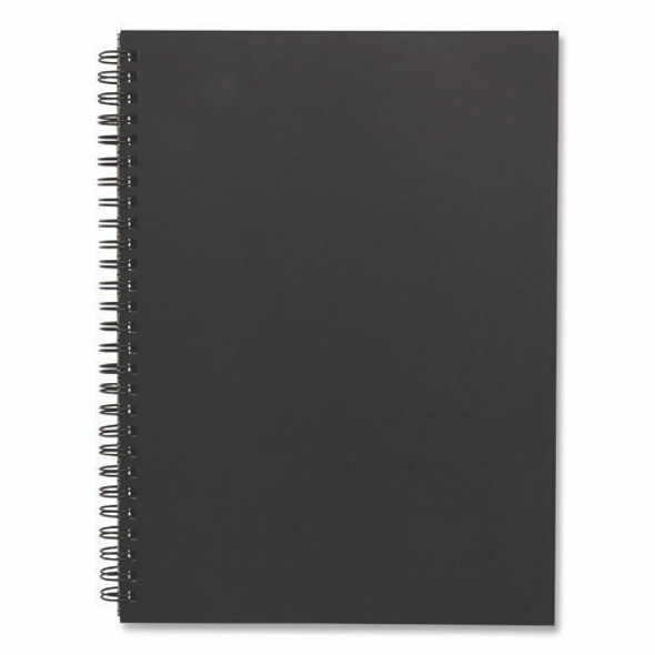 Wirebound Soft-Cover Notebook, 1-Subject, Narrow Rule, Black Cover, (80) 9.5 x 6.5 Sheets