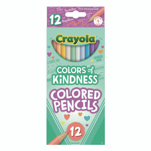 Colors of Kindness Colored Pencils, Assorted Lead and Barrel Colors, 12/Box