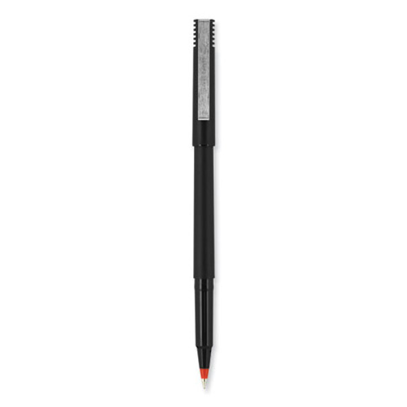 Rollerball Pen, Stick, Extra-Fine 0.5 mm, Red Ink, Black/Red Barrel, Dozen Rollerball Pen, Stick, Extra-Fine 0.5 mm, Red Ink, Black/Red Barrel, Dozen