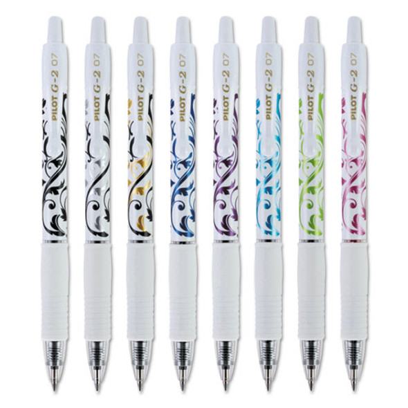 G2 Fashion Premium Gel Pen, Retractable, Fine 0.7 mm, Assorted Ink and Barrel Colors, 5/Pack