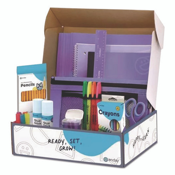 Back to School Supplies Kit for Grades K-5, Purple