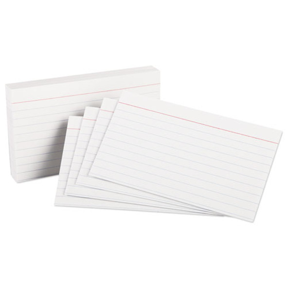 Ruled Index Cards, 3 x 5, White, 100/Pack