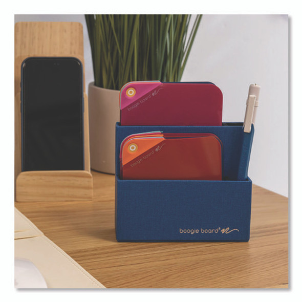 VersaNotes Desk Organizer, 3 Compartments, 4.7 x 0.4 x 2.05, Blue, Plastic