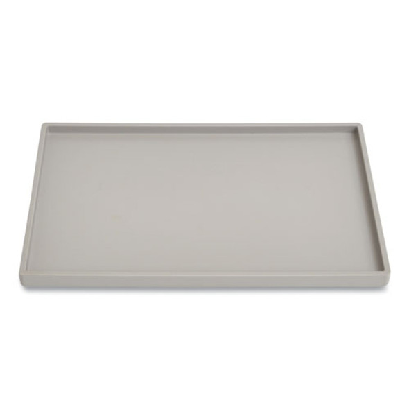 Slim Stackable Plastic Mail and Supplies Tray, 1 Section, #6 1/4 to #16 Envelopes, 6.85 x 9.88 x 0.47, Gray