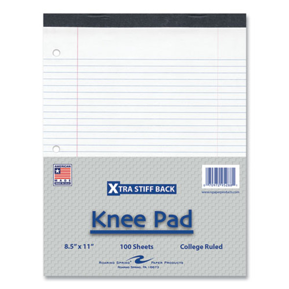 Stiff-Back Pad, Medium/College Rule, 100 White 8.5 x 11 Sheets, 36/Carton
