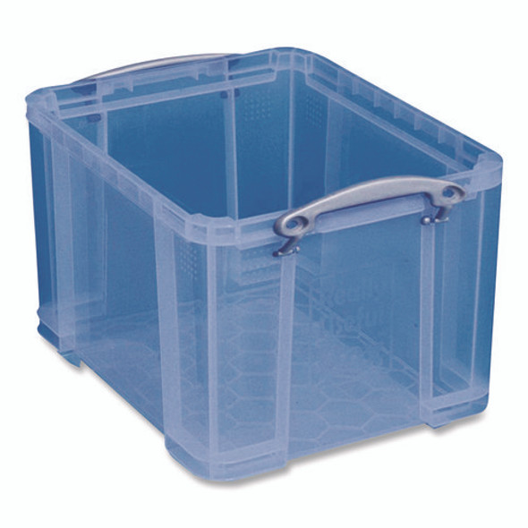 Snap-Lid Storage Bin, 8.45 gal, 14" x 18" x 12.25", Transparent Blue Snap-Lid Storage Bin, 8.45 gal, 14" x 18" x 12.25", Transparent Blue