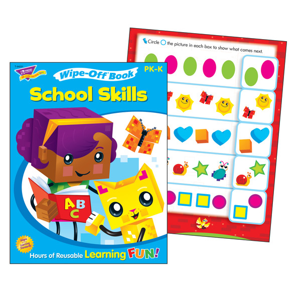 School Skills Wipe-Off® Book Wipe-Off® Book, 28 pgs, Pack of 3 School Skills Wipe-Off® Book Wipe-Off® Book, 28 pgs, Pack of 3
