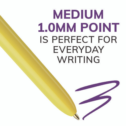 4-Color Multi-Color Ballpoint Pen, Retractable, Medium 1 mm, Assorted Ink and Barrel Colors, 3/Pack