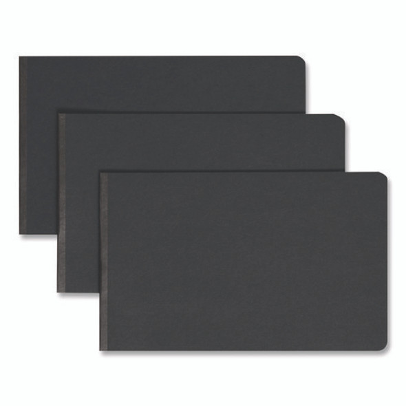 Prong Fastener Premium Pressboard Report Cover, Two-Piece Prong Fastener, 3" Capacity, 8.5 x 14, Black/Black