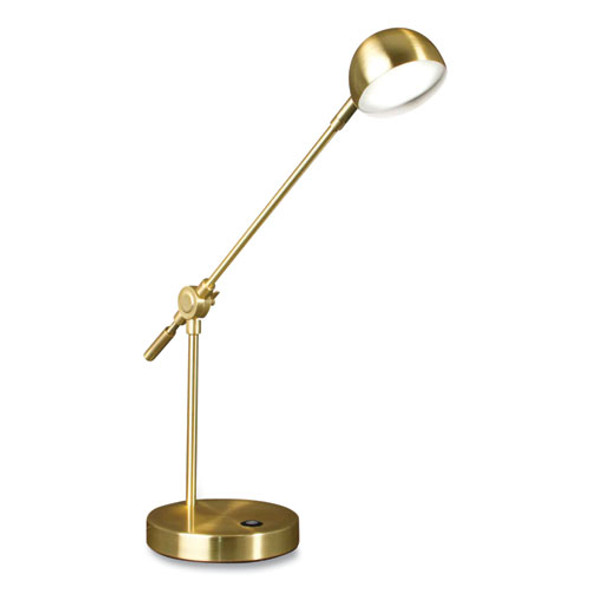 Wellness Series Direct LED Desk Lamp, 4" to 18" High, Brass