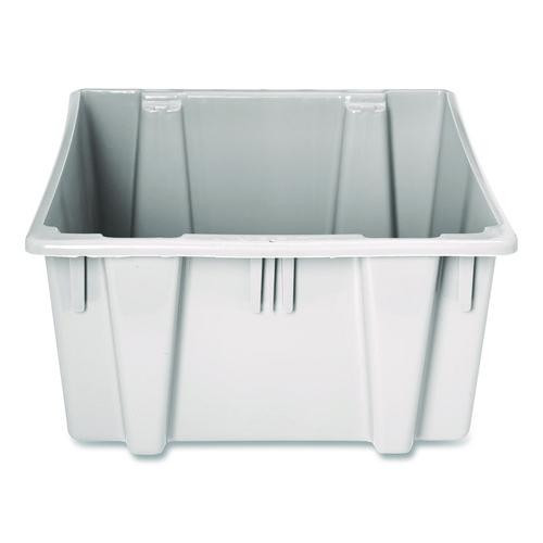 Palletote Box, 1.6 cu ft, 15.5" x 19.5" x 13", Gray