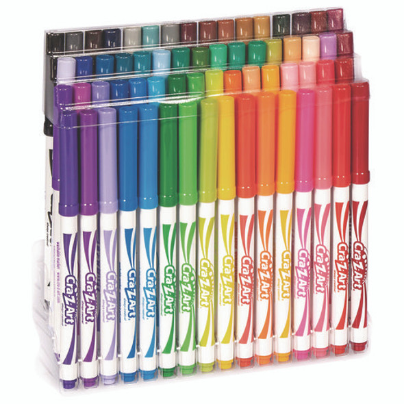 Washable SuperTip Markers, Fine/Broad Bullet Tips, Assorted Colors, 64/Set