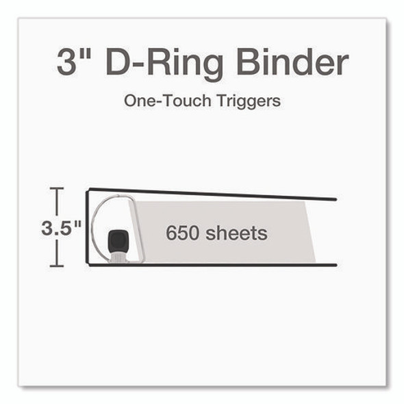 Premier Easy Open ClearVue Locking Slant-D Ring Binder, 3 Rings, 3" Capacity, 11 x 8.5, Black