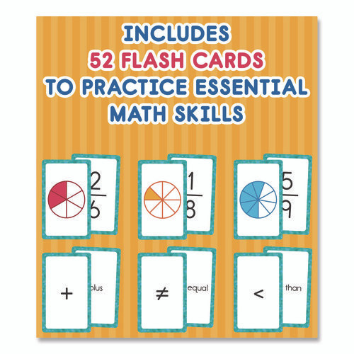 Fractions Flash Cards, 3.25 x 5.25, Assorted Colors, 54 Cards