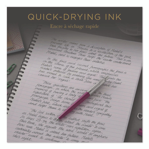 Refill for Parker Retractable Gel Ink Roller Ball Pens, Medium Conical Tip, Black Ink, 2/Pack