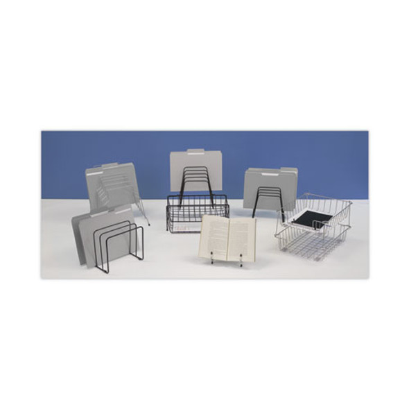 Wire Desktop Organizer, 11 Sections, Letter to Legal Size Files, 9" x 11.38" x 8", Silver