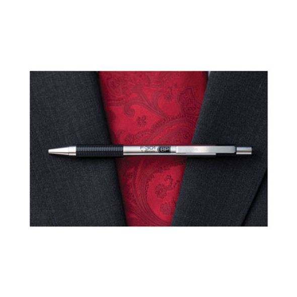 F-301 Ballpoint Pen, Retractable, Fine 0.7 mm, Assorted Ink and Barrel Colors, 4/Pack