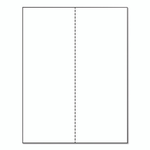 Perforated Paper, 92 Bright, Perforated 4.25" from Left, 8.5 x 11, White, 500 Sheets/Ream, 5 Reams/Carton