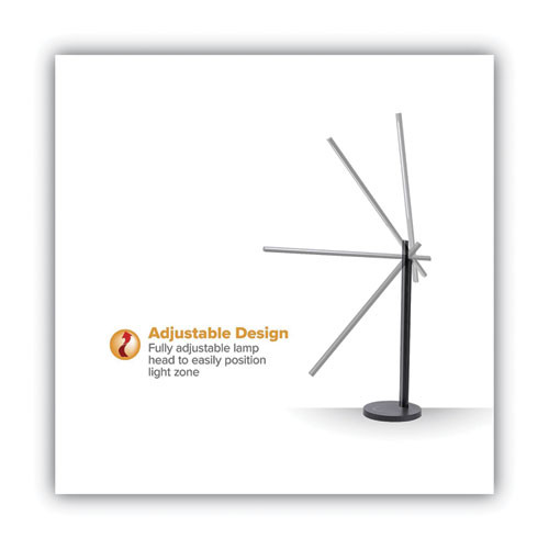 Folding LED Desk and Table Lamp, Black