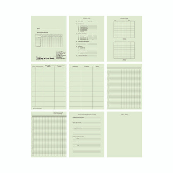 Wirebound Teacher's Plan Book, 11 x 8.5, Randomly Assorted Cover Colors