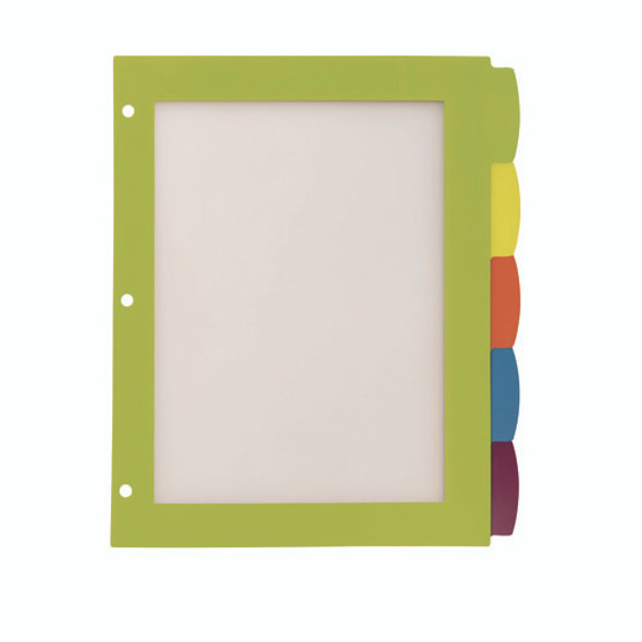 Big Tab Ultralast Plastic Dividers, 5-Tab, 11 x 8.5, Assorted, 1 Set