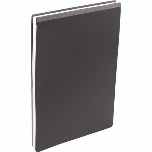 Pressboard Report Cover with Tyvek Reinforced Hinge, Two-Piece Prong Fastener, 3" Capacity, 11 x 17, Black/Black