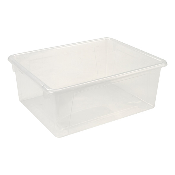 Storage Tray, Deep, 2 gal, 10.65" x 10.65" x 5.2", Clear, 5/Pack